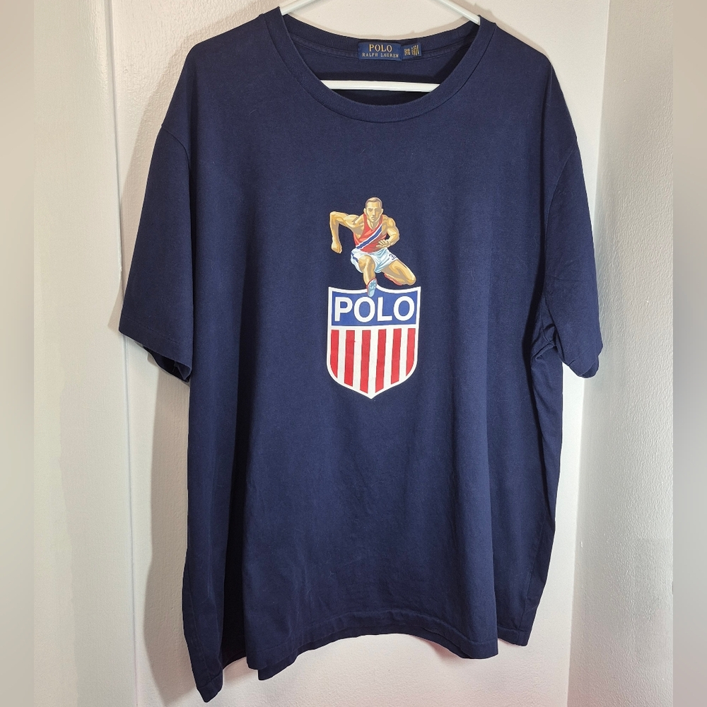 Polo Ralph Lauren Hurdler Navy Blue T-Shirt Men’s 2XL